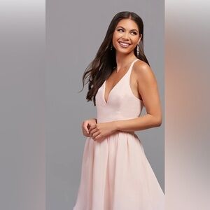 MANIJU CHIFFON LAYERED DRESS with LACE BACK